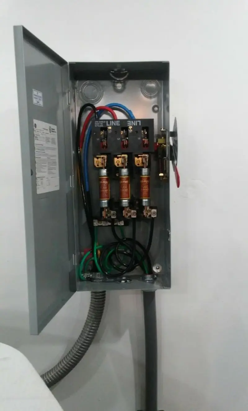 Three-phase disconnect switch installed for Electrical Wiring & Rewiring in Mount Hermon